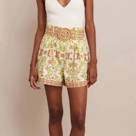 Cara Cara Palmer Vine Green Shorts - Picture 1 of 9